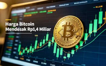Ilustrasi harga Bitcoin mendesak mendekati Rp1,4 miliar per koin pada Rabu 26 Agustus 2026, tren harga menguat