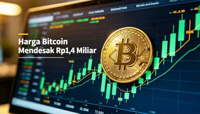 Harga Bitcoin Melonjak Dekati Rp1,4 Miliar, Simak Perkembangannya Hari Ini